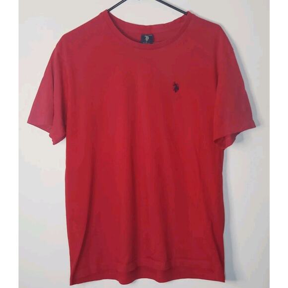 U.S. Polo Assn. Short Sleeve Embroidered Logo T-Shirt Men's Large Red 0355 - Picture 1 of 7